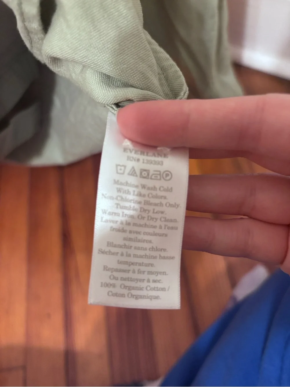 Everlane Light Olive Organic Cotton Button-Up Shirt - Picture 5 of 5